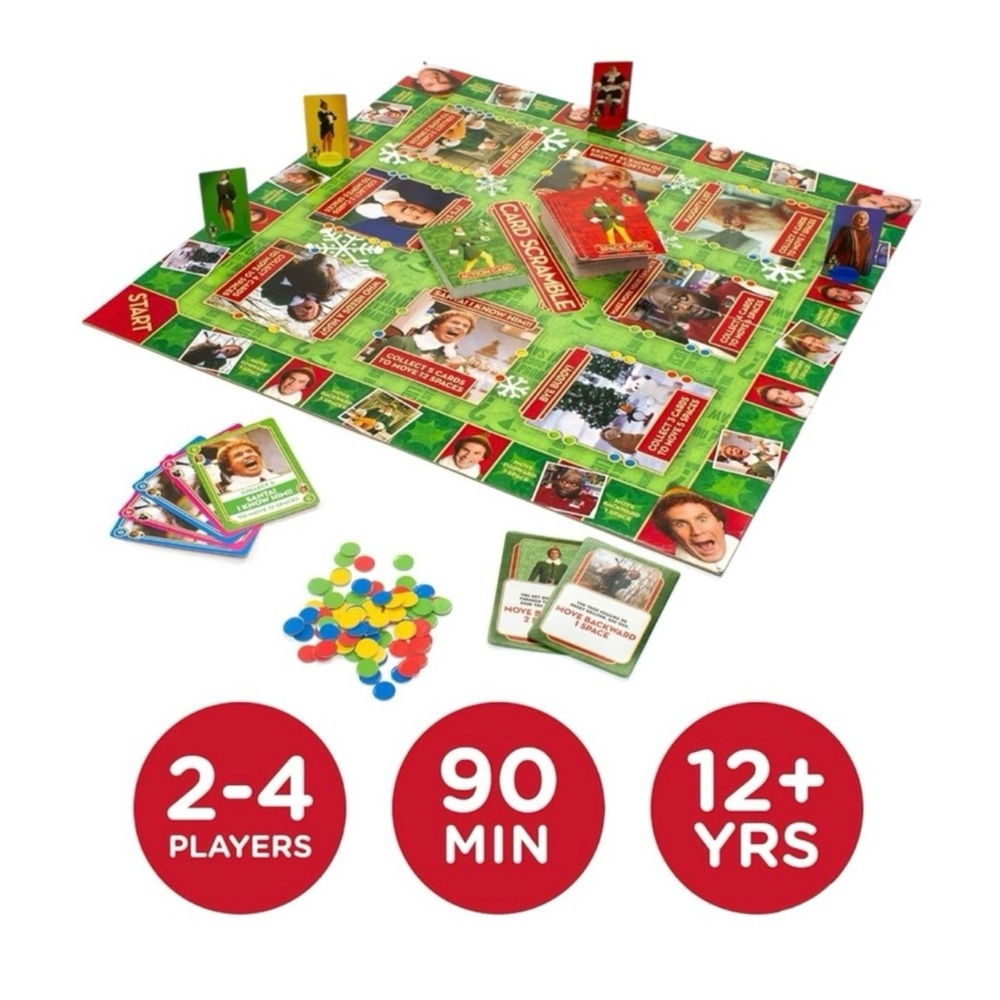 NEW Elf Card Scramble Game - Christmas Party Board Game (2-4 Players, Ages 12+) - Picture 9 of 9